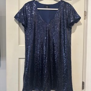 Blue Sequin Dress